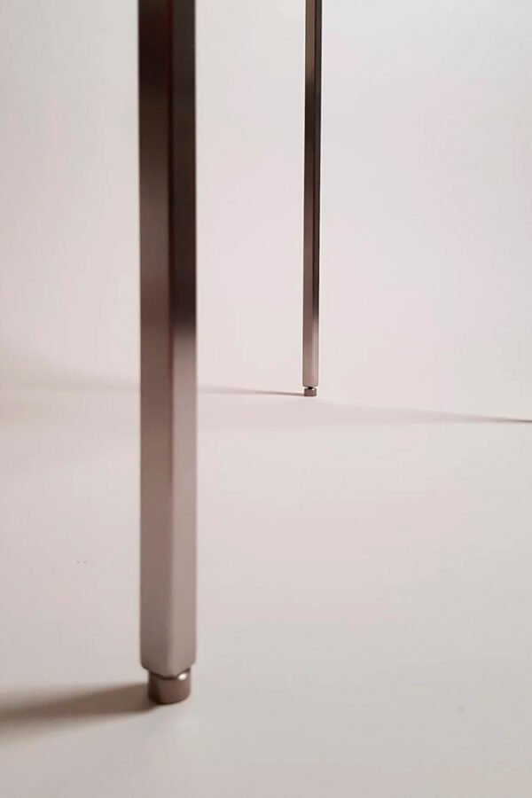 Unique, Custom-Made Contemporary Design Stainless Steel Table, Contemporary Collectible Design Adjustable feet